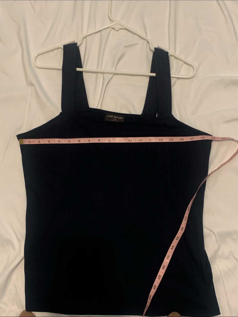 Lane Bryant Navy Ribbed Square-Neck Tank - Picture 4 of 4